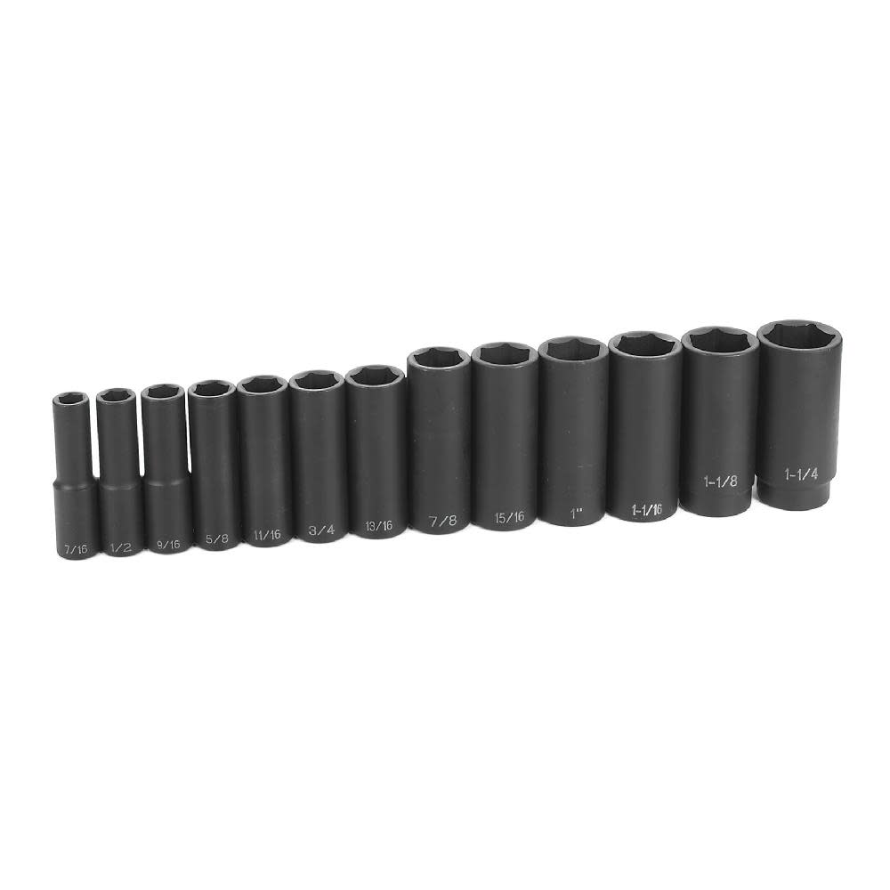 Grey Pneumatic 1/2″ Drive 13 Piece Deep Set - Ascmtools