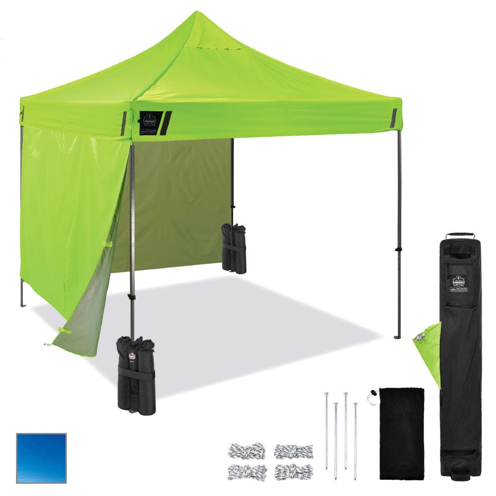 Ergodyne Shax 6051 Single Lime Heavy Duty Pop Up Tent Kit 10′ x 10′ - Ascmtools