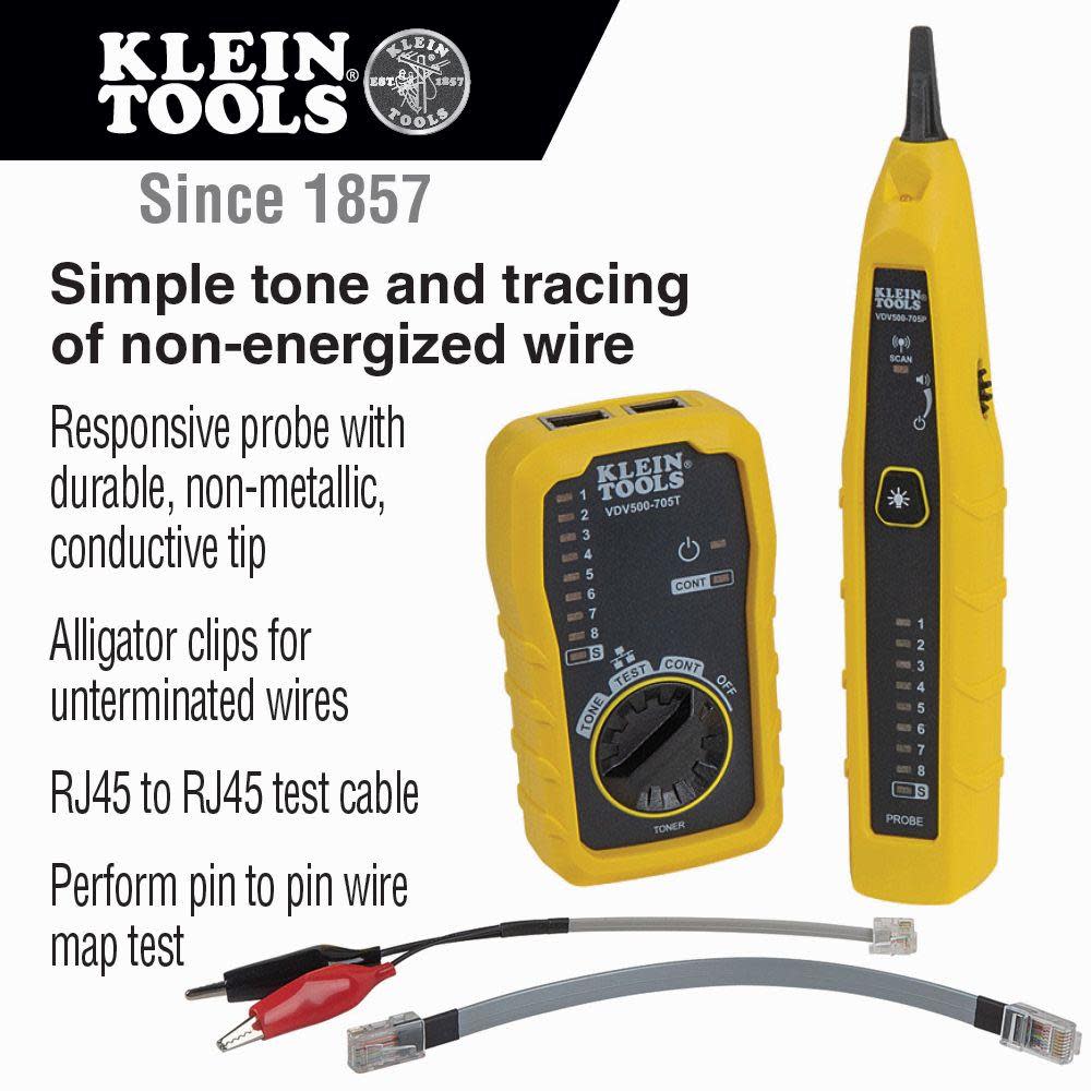 Klein Tools Tone & Probe Test and Trace Kit - Ascmtools