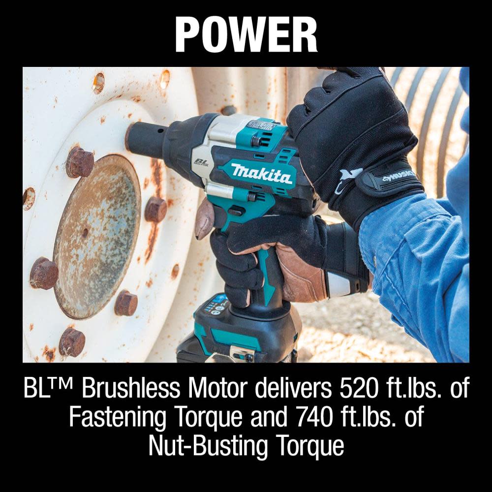 Makita 18V LXT 1/2″ Sq Drive Impact Wrench Kit with Friction Ring Anvil - Ascmtools