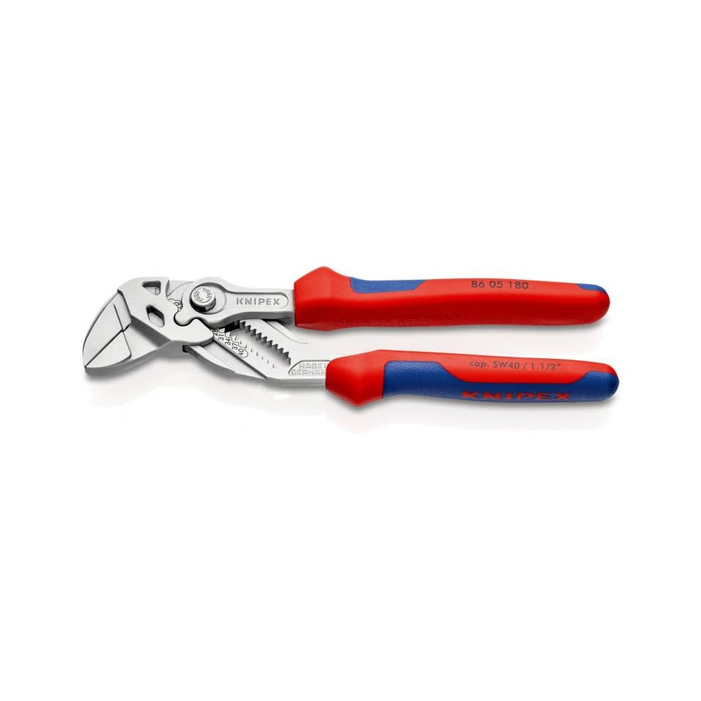 Knipex Chrome Plated Head Pliers Wrench 180mm - Ascmtools