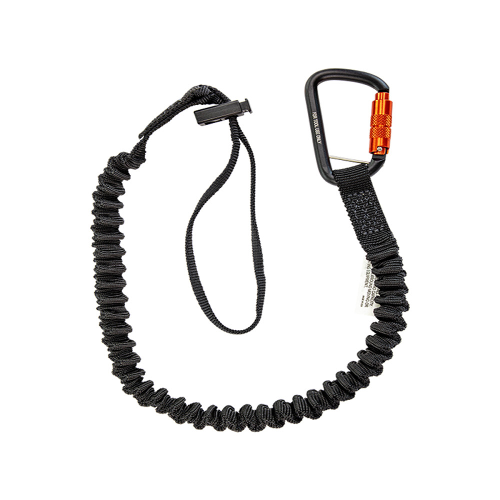 Safewaze 15 Lbs Elasticated Tool Tether with Carabiner & Cinch - Ascmtools