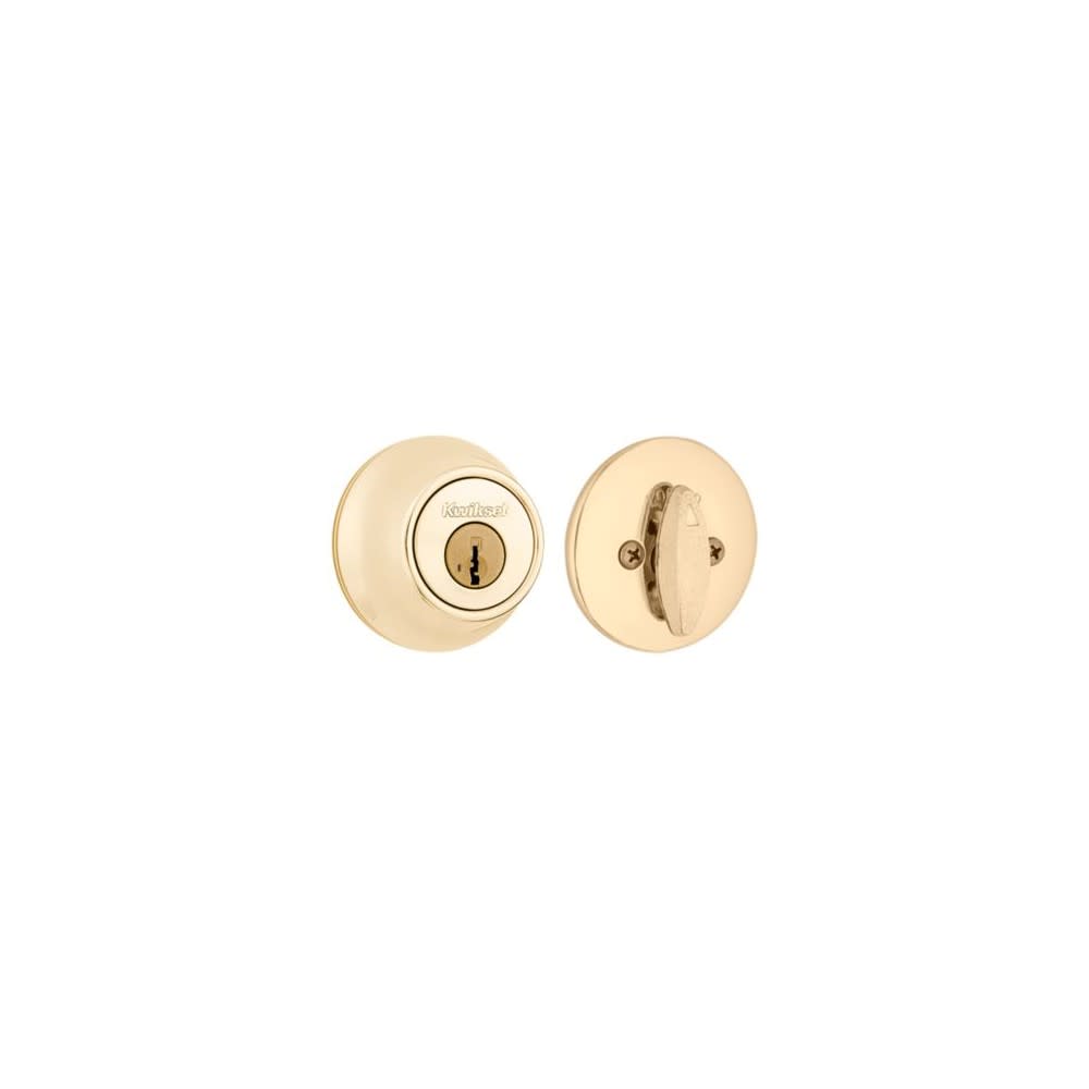 Kwikset SmartKey Door Deadbolt Polished Brass Single Cylinder - Ascmtools