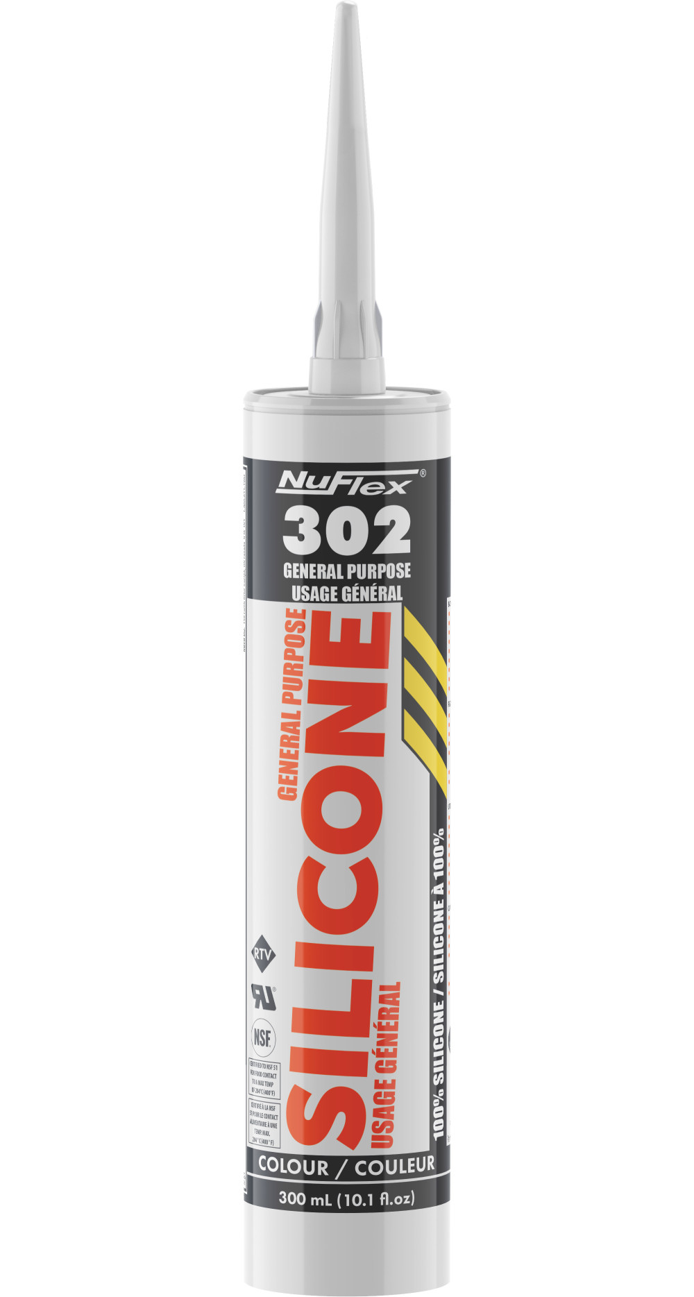 Nuflex 10.1 Oz Clear 83 Ml Squeeze Tube General Purpose Silicone Sealant - Ascmtools