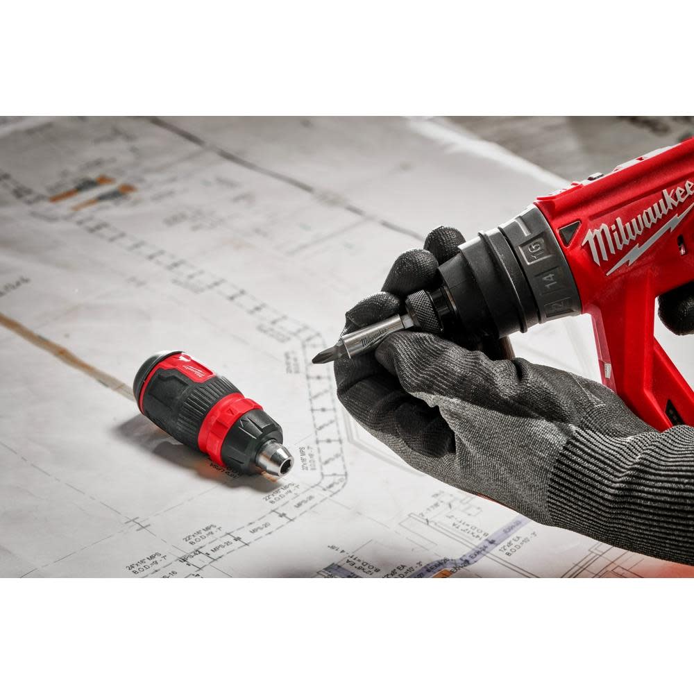 Milwaukee 8-in-1 Ratcheting Compact Multi-Bit Screwdriver - Ascmtools