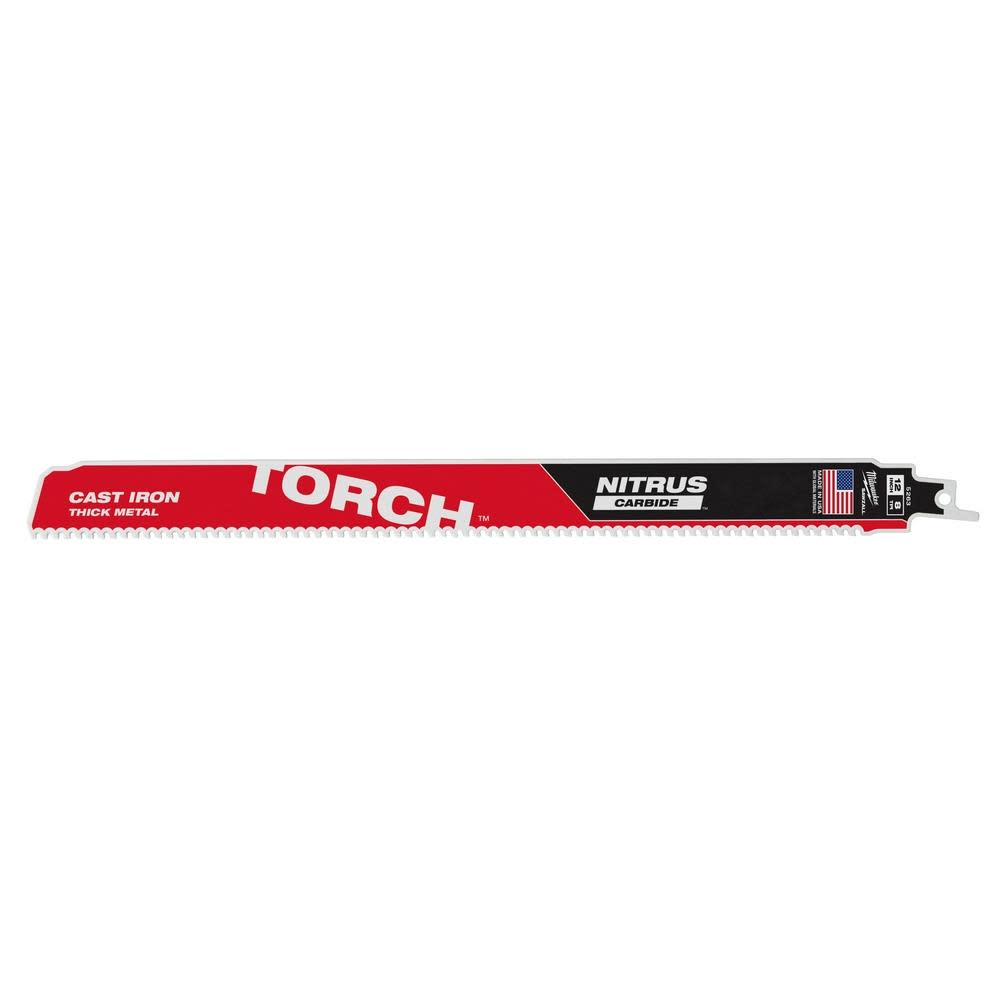 Milwaukee 12″ 7TPI The TORCH for CAST IRON with NITRUS CARBIDE 5PK - Ascmtools