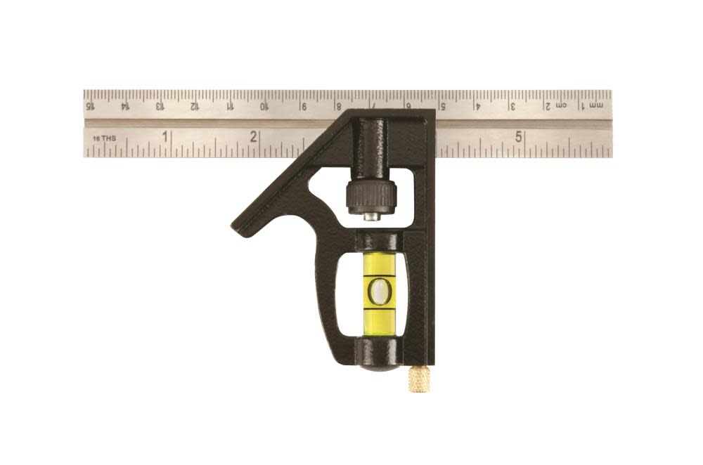 Johnson Level 6 In. Combination Square Metal Head Inch/Metric - Ascmtools