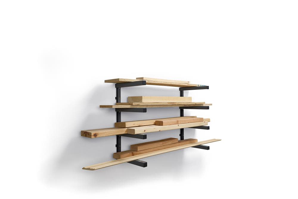 Bora Portamate Wall Mounted Storage Rack 4 Level Black/Gray - Ascmtools