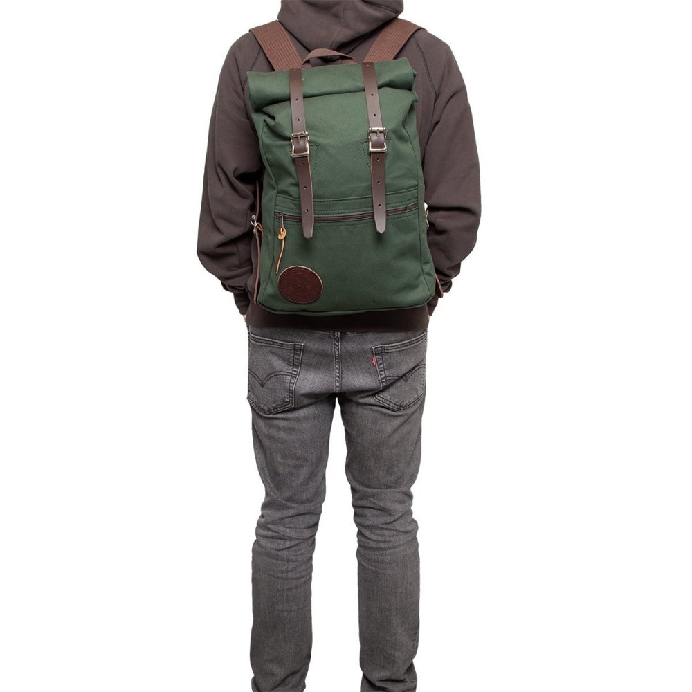 Duluth Pack 13 Liter Capacity Olive Drab Roll Top Scout Pack - Ascmtools