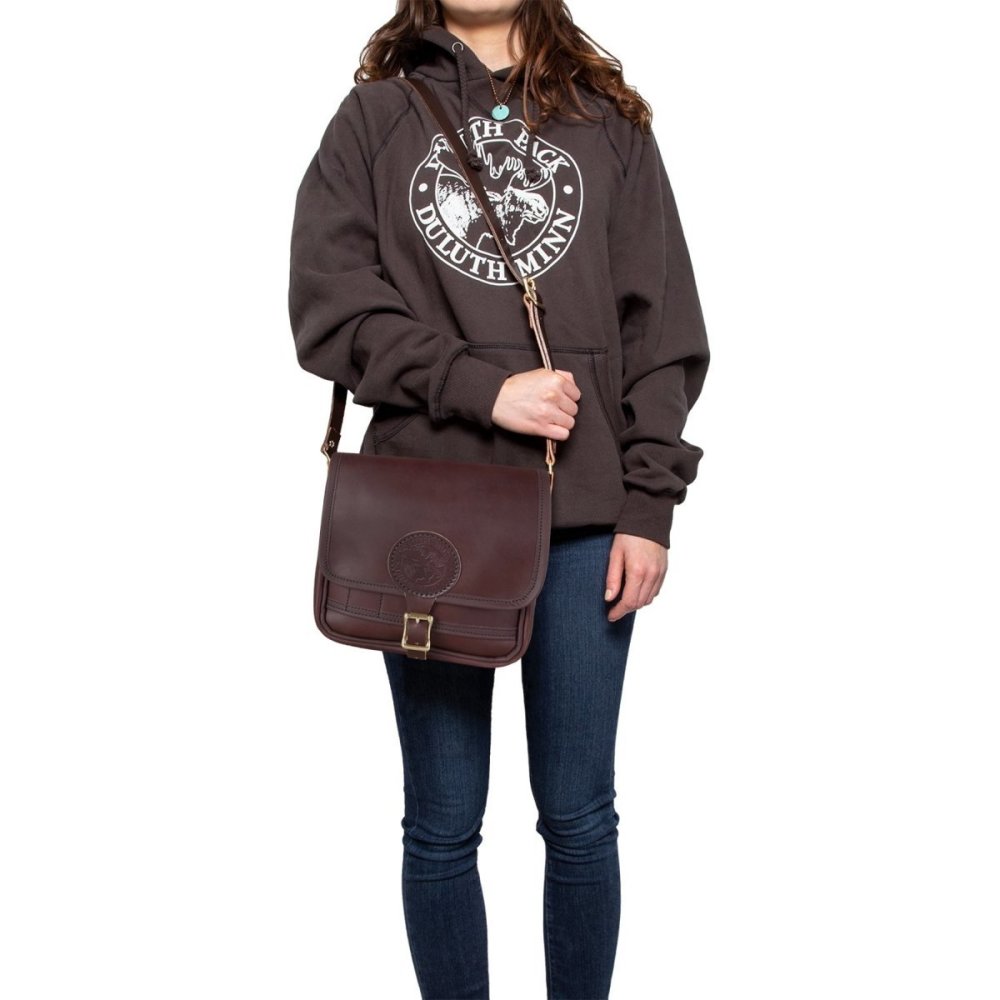 Duluth Pack 4 Liter Capacity Brown Leather Mini Haversack - Ascmtools
