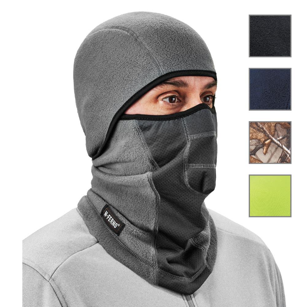 Ergodyne N Ferno 6823 Balaclava Face Mask Windproof Hinged Gray - Ascmtools