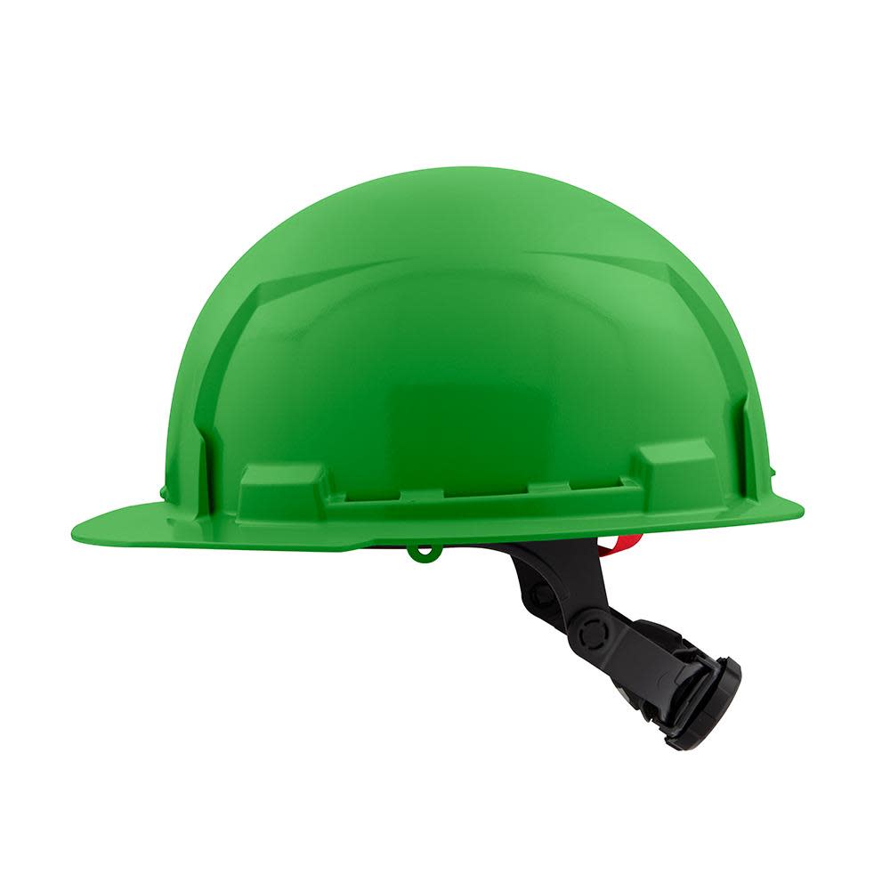 Milwaukee Green Front Brim Hard Hat with 6pt Ratcheting Suspension Type 1 Class E - Ascmtools