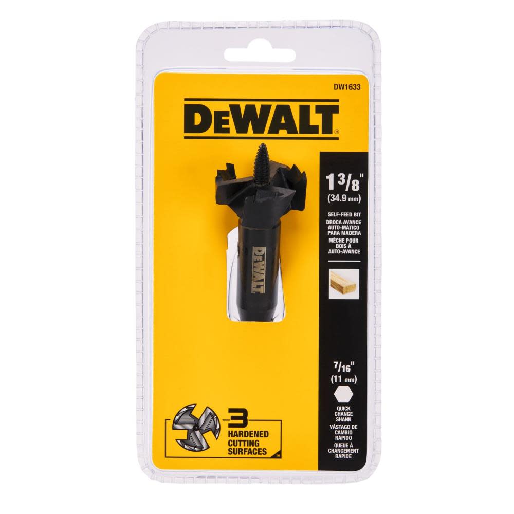 DEWALT 1 3/8″ Heavy Duty Self Feed Bit - Ascmtools