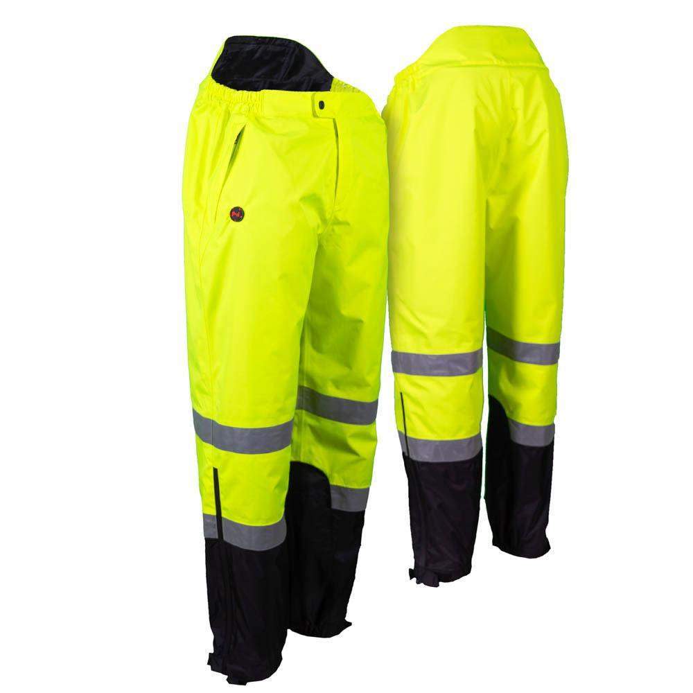 Mobile Warming 7.4V Heated Rain Pant Mens Hi-Vis Medium - Ascmtools