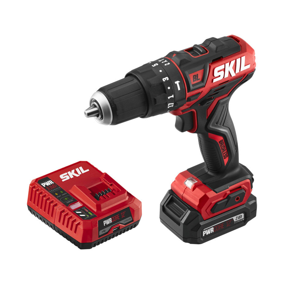 SKIL PWRCORE 12 Brushless 12V 1/2″ Hammer Drill Kit - Ascmtools