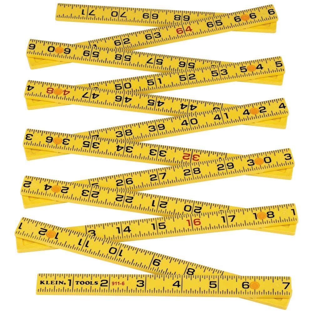 Klein Tools Fiberglass Folding Rule Outer Read - Ascmtools