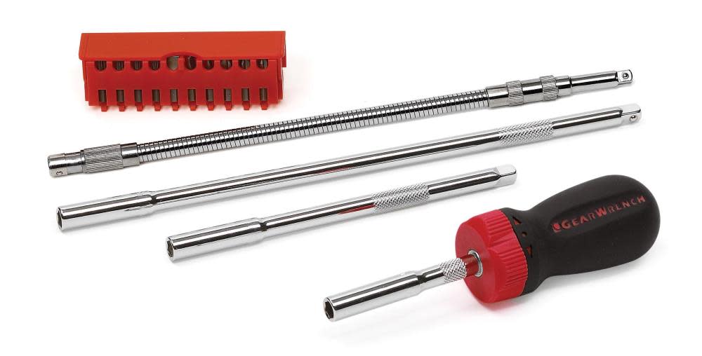 GEARWRENCH 15 pc Stubby Handle Ratcheting Screwdriver Set - Ascmtools