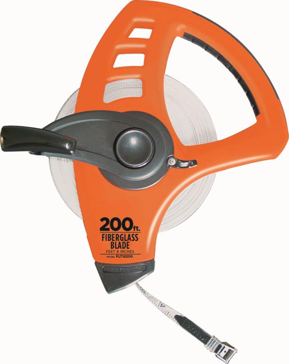 Keson 200 Ft. Units: in 1/8 Freewheeling Fiberglass Tape Measure - Ascmtools