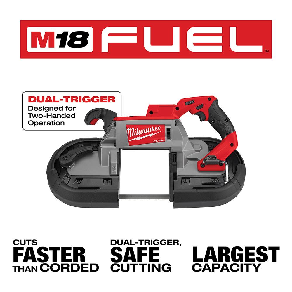 Milwaukee M18 FUEL Deep Cut Dual-Trigger Band Saw - Ascmtools