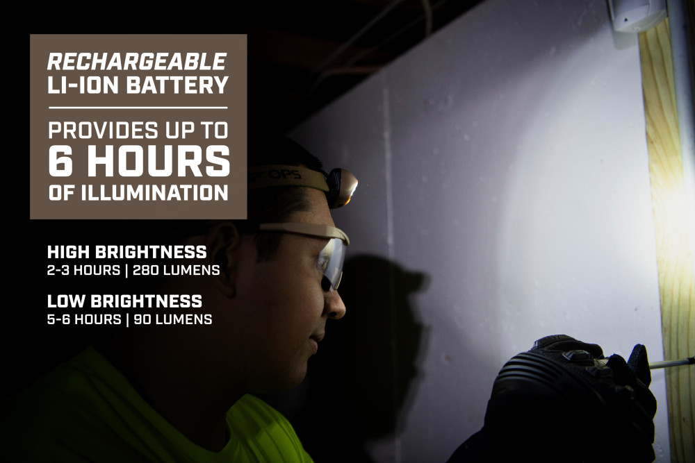 Spec Ops Rechargeable LED Headlamp with Removable Light - Ascmtools