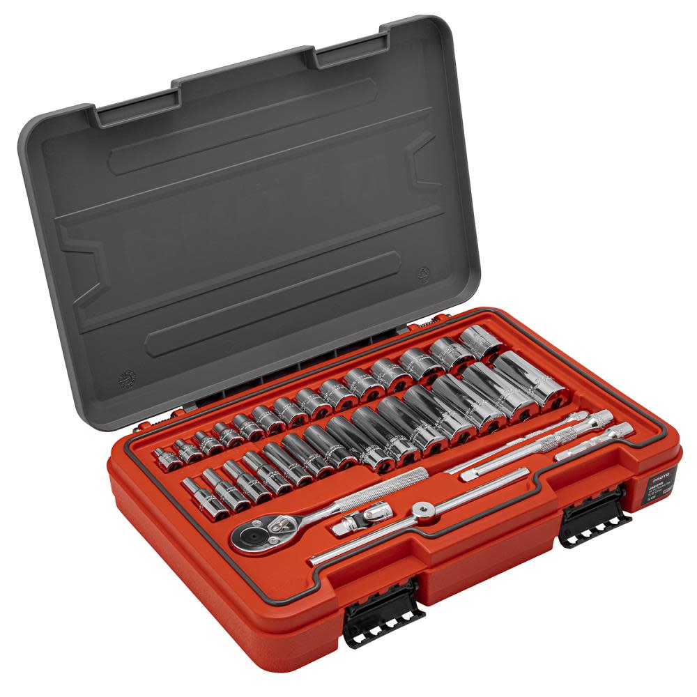 Proto Socket Set 3/8 DR 34pc SAE 6pt - Ascmtools
