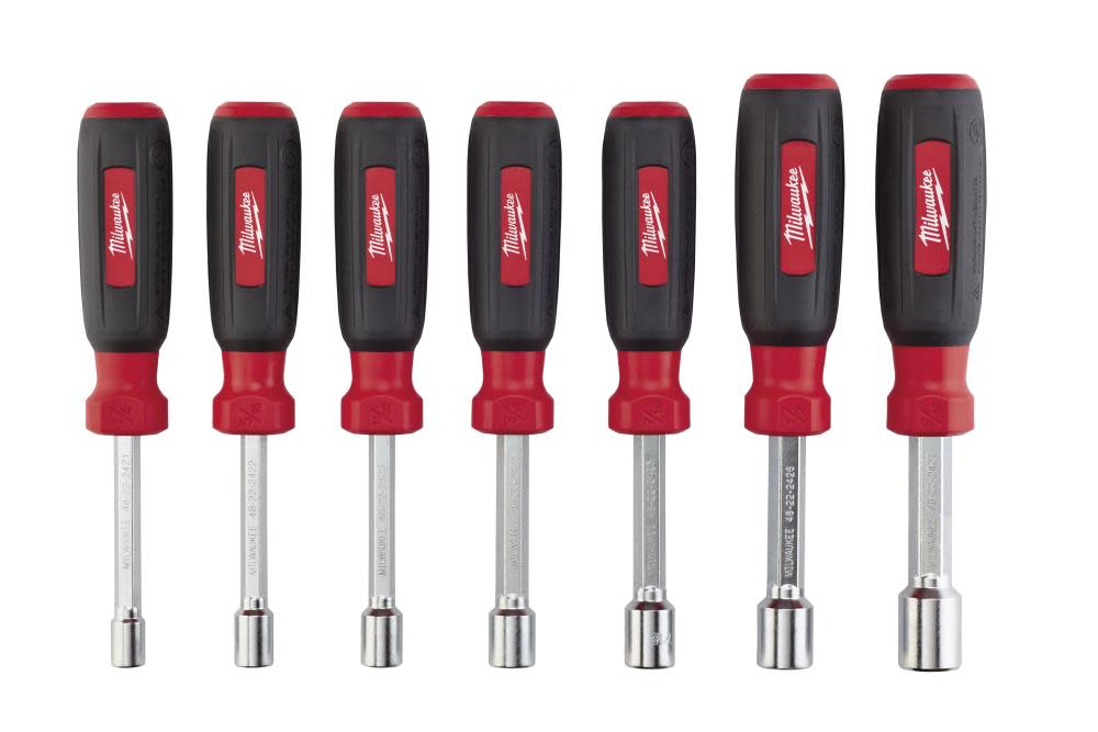 Milwaukee 7 pc. Hollow Shaft SAE Nut Driver Set - Ascmtools
