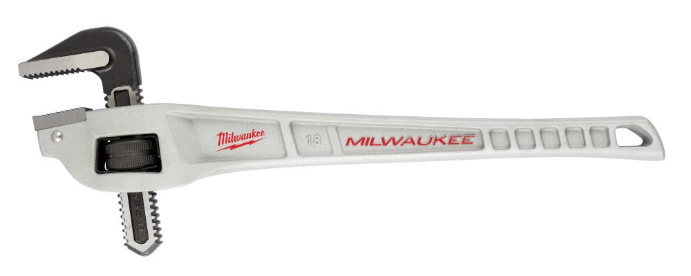 Milwaukee 18 in. Aluminum Offset Pipe Wrench - Ascmtools