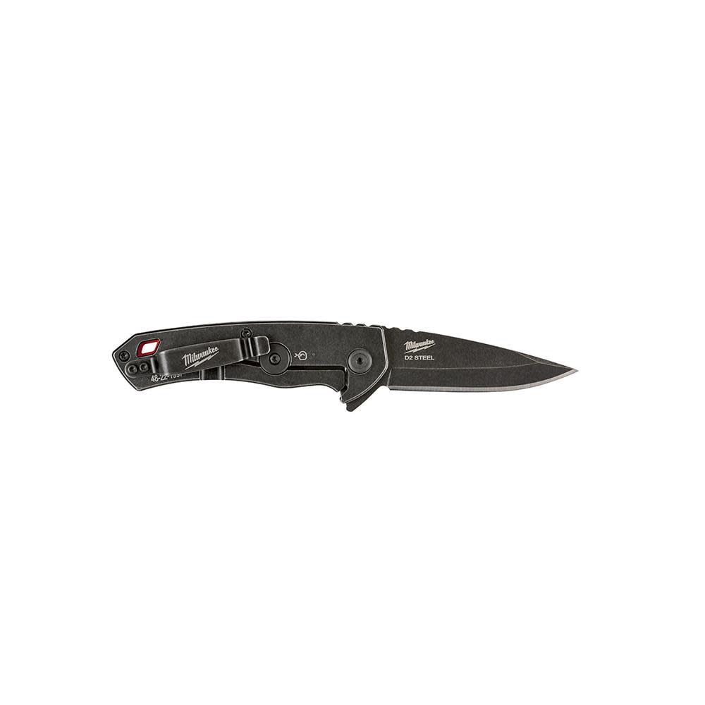 Milwaukee 2.5 in. HARDLINE Smooth Drop Point Blade Pocket Knife - Ascmtools