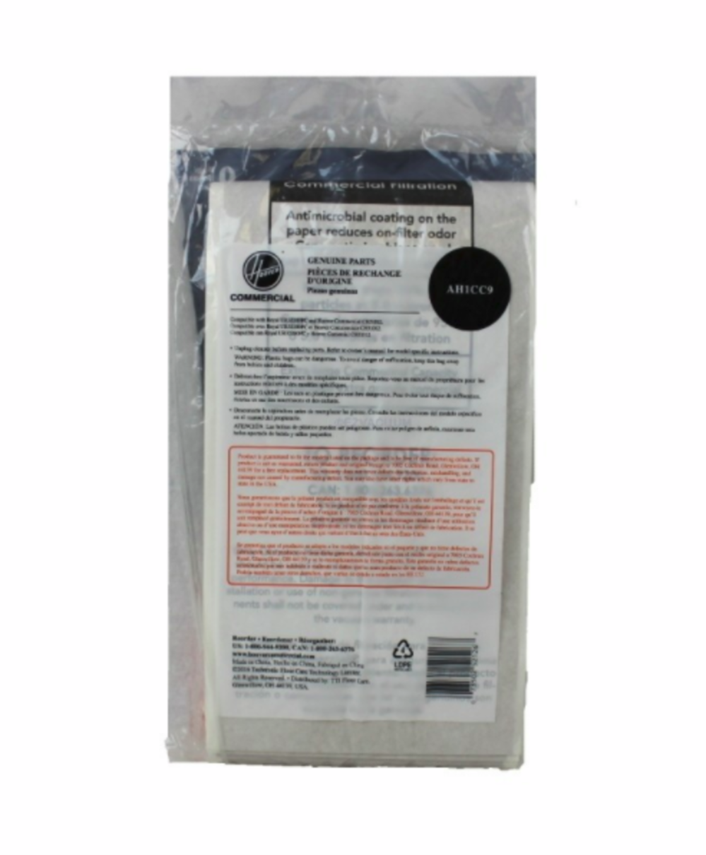 Hoover Residential Vacuum Standard Upright Disposable Vacuum Bags 9 Pack - Ascmtools