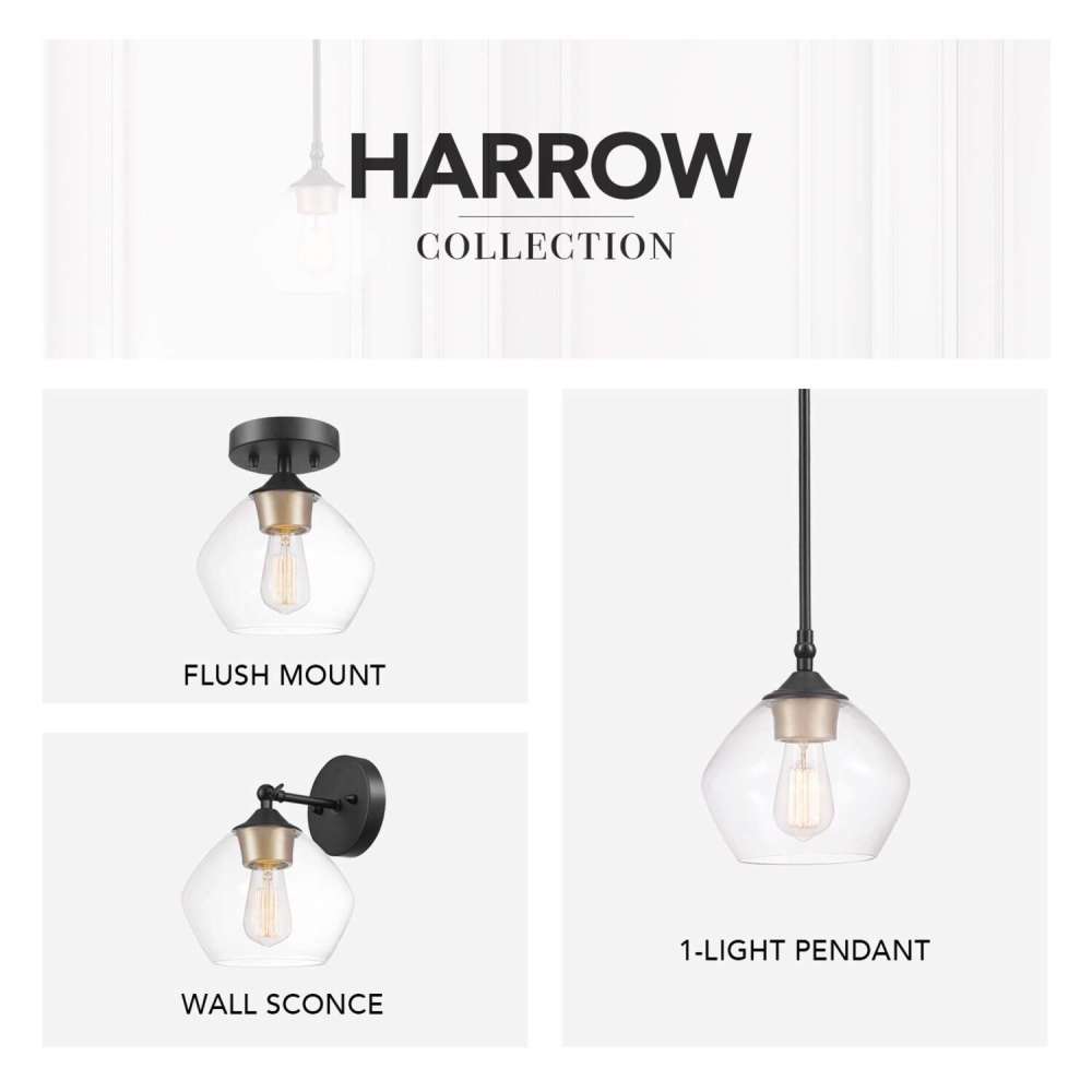 Globe Electric Harrow Ceiling Light Matte Black 60W E26 - Ascmtools