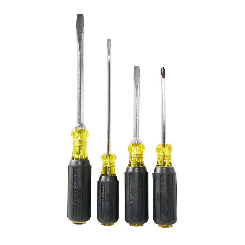Klein Tools Cushion-Grip Screwdriver Set 4 Pc - Ascmtools