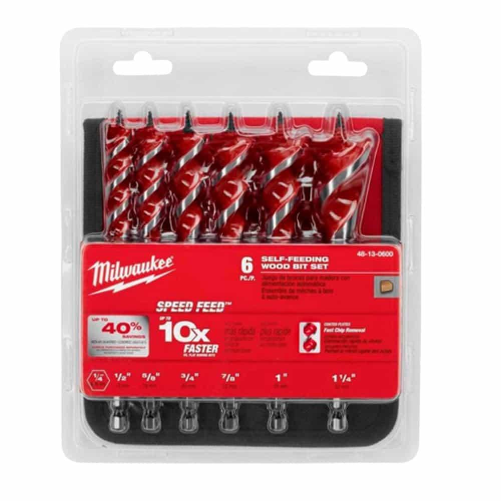 Milwaukee 6-1/2 in. SPEED FEED Wood Bit Set (6 Piece) - Ascmtools