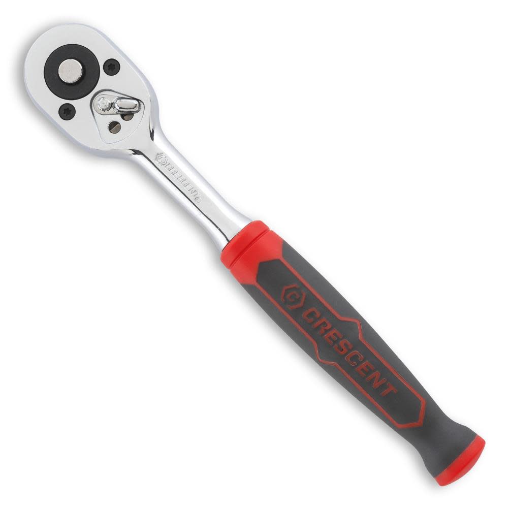 Crescent 1/4 Drive 72 Tooth Quick Release Dual Material Teardrop Ratchet 8-1/2 In.” - Ascmtools