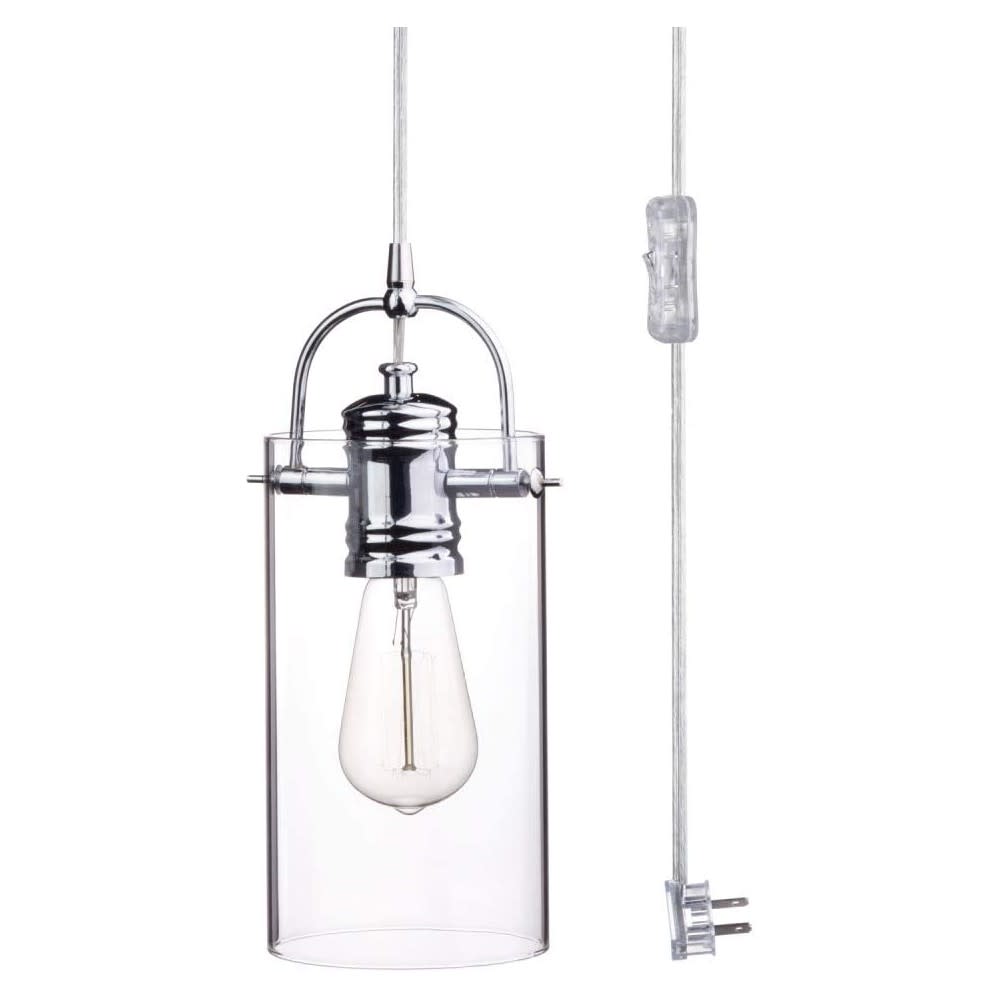 Globe Electric J Pendant Light Chrome 60W E26 1 Light - Ascmtools