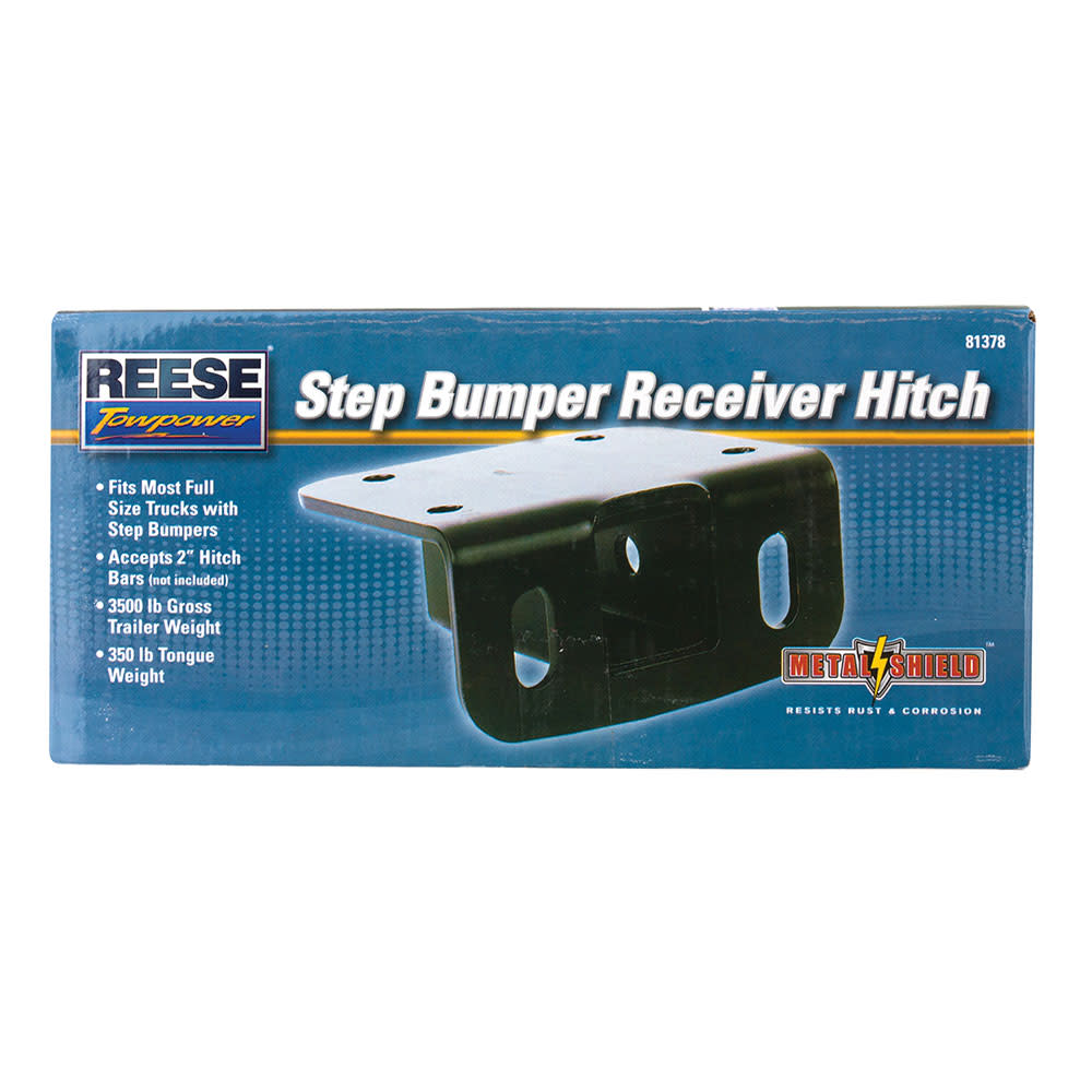 Reese 3500 lbs Black Step Bumper Trailer Hitch - Ascmtools