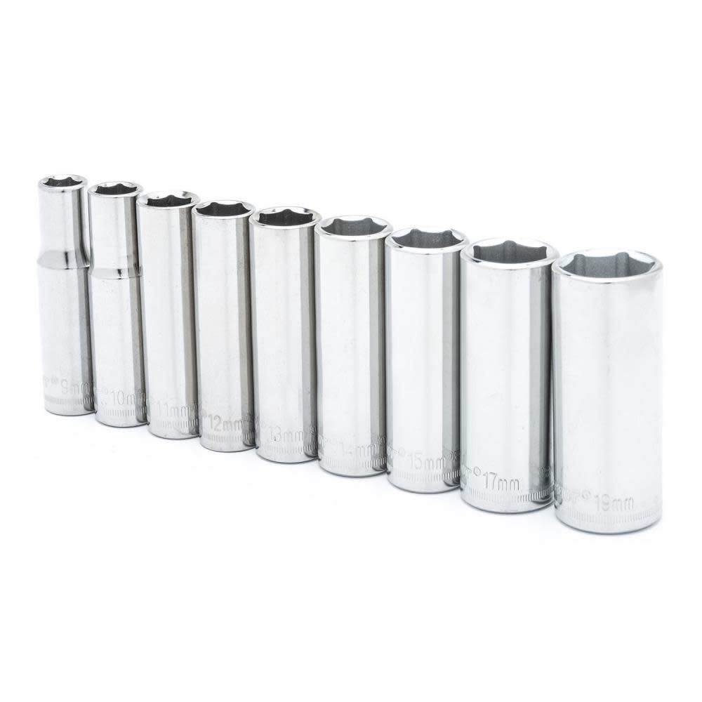 Crescent 9 pc. 3/8″ Drive 6 Point Deep Metric Socket Set - Ascmtools