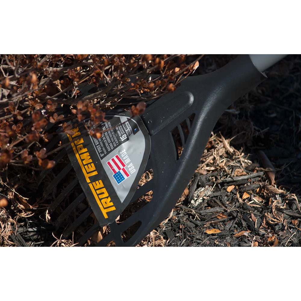 True Temper 8 In. Poly Head 11-Tine Shrub Rake with 60 In. Steel Handle - Ascmtools