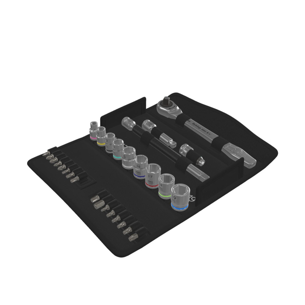 Wera Tools 29pc 3/8″ Drive 8100 SB 7 Zyklop Metal Ratchet Set - Ascmtools