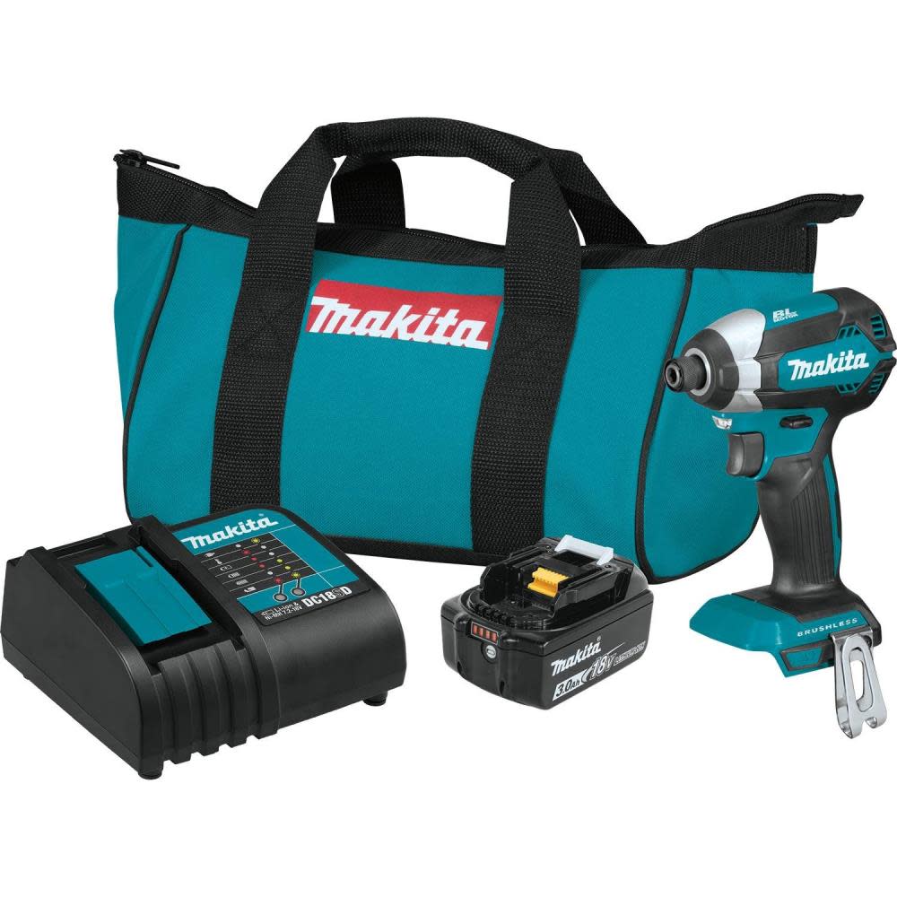Makita 18V LXT Lithium-Ion Brushless Cordless Impact Driver Kit (3.0Ah) - Ascmtools