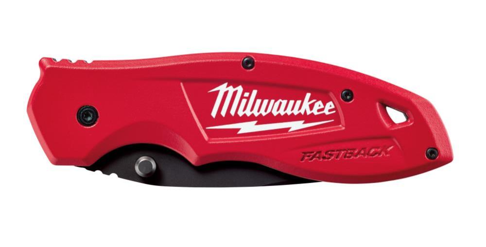 Milwaukee FASTBACK Spring Assisted Serrated Pocket Knife - Ascmtools