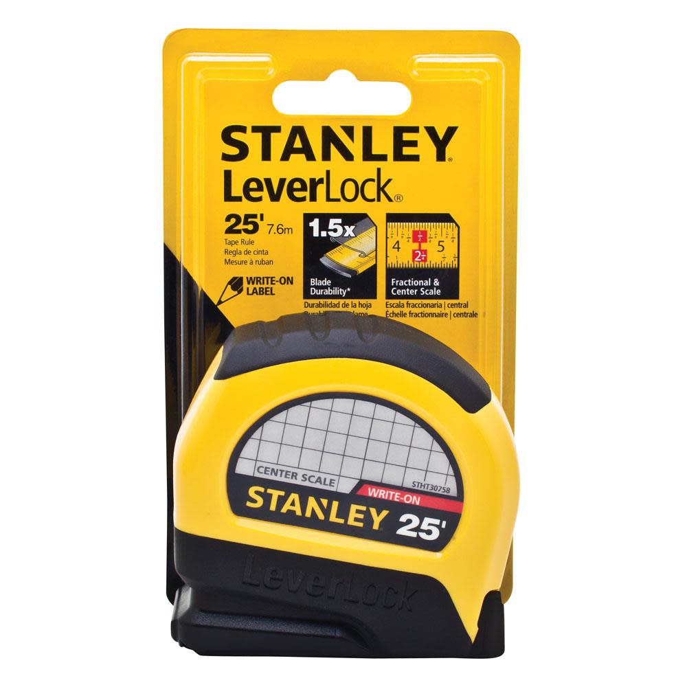 Stanley 25Ft x 1In Center Read Tape Measure - Ascmtools
