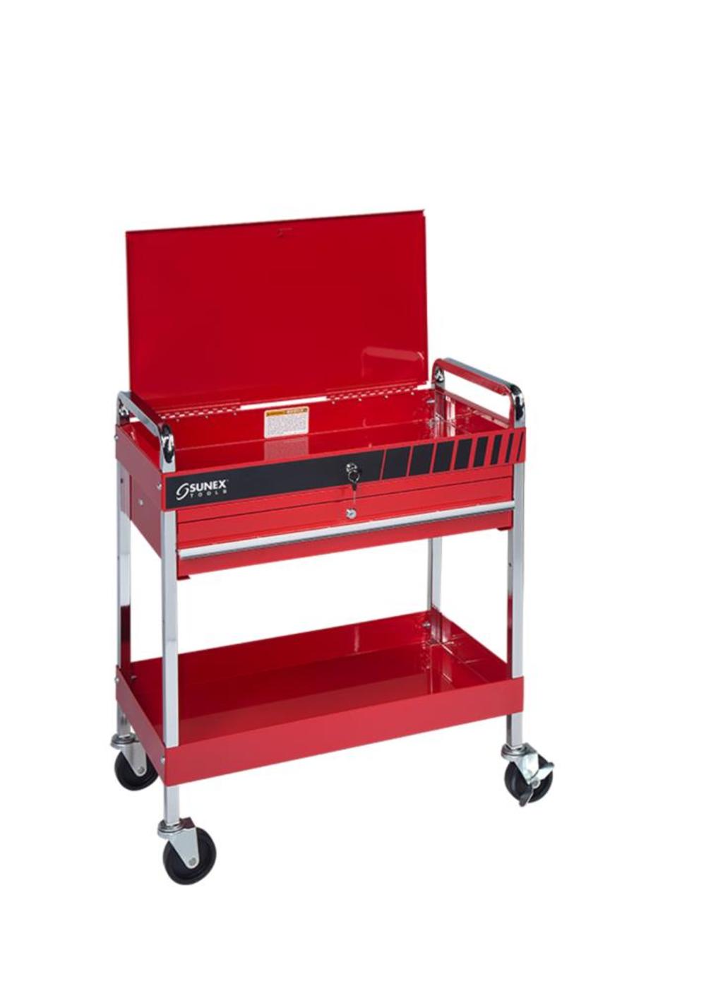 Sunex Service Cart with Locking Top and Locking Drawer - Ascmtools