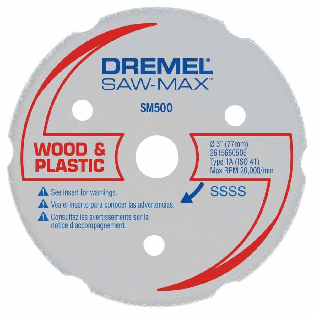 Dremel 3 In. Saw-Max Wood and Plastic Carbide Wheel - Ascmtools