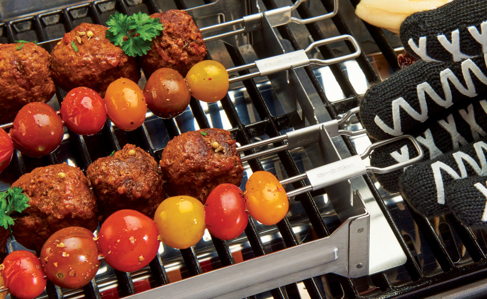 Broil King 4 Piece Stainless Steel Dual Prong Skewers - Ascmtools