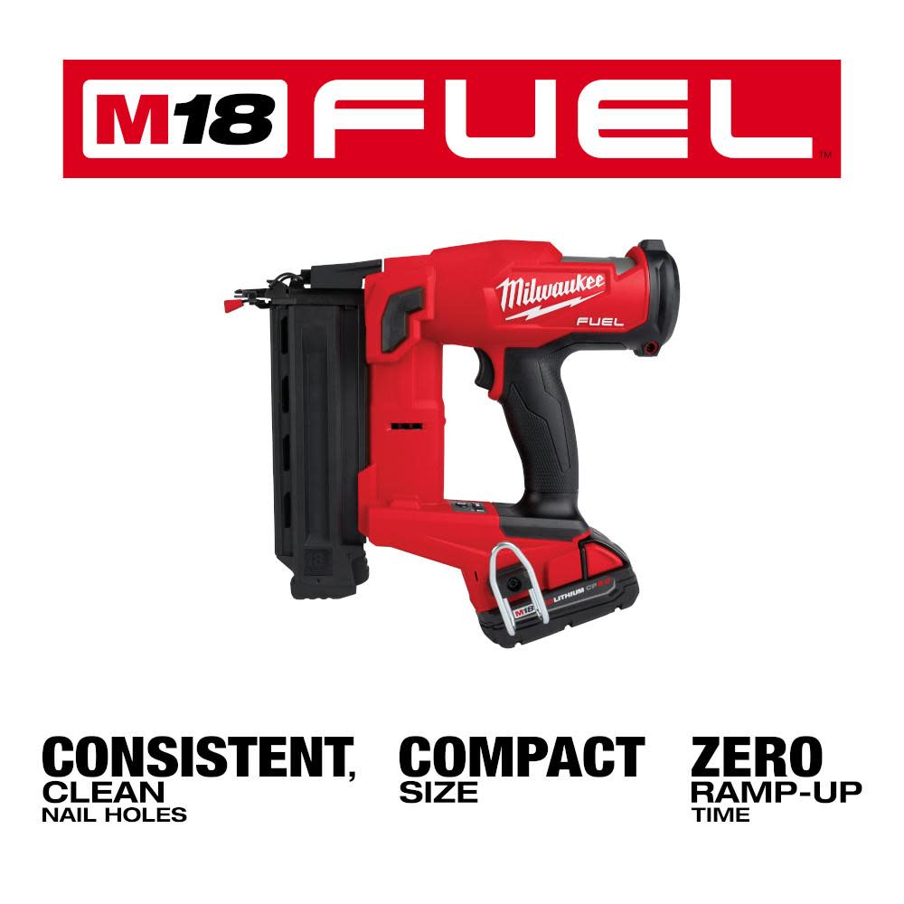 Milwaukee M18 FUEL 18 Gauge Brad Nailer Kit - Ascmtools