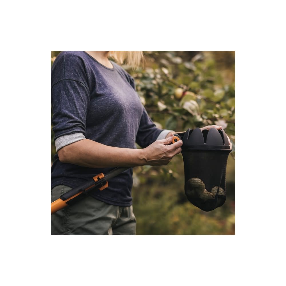 Fiskars Orange/Black 7 12′ Extendable Fruit Picker Tool - Ascmtools