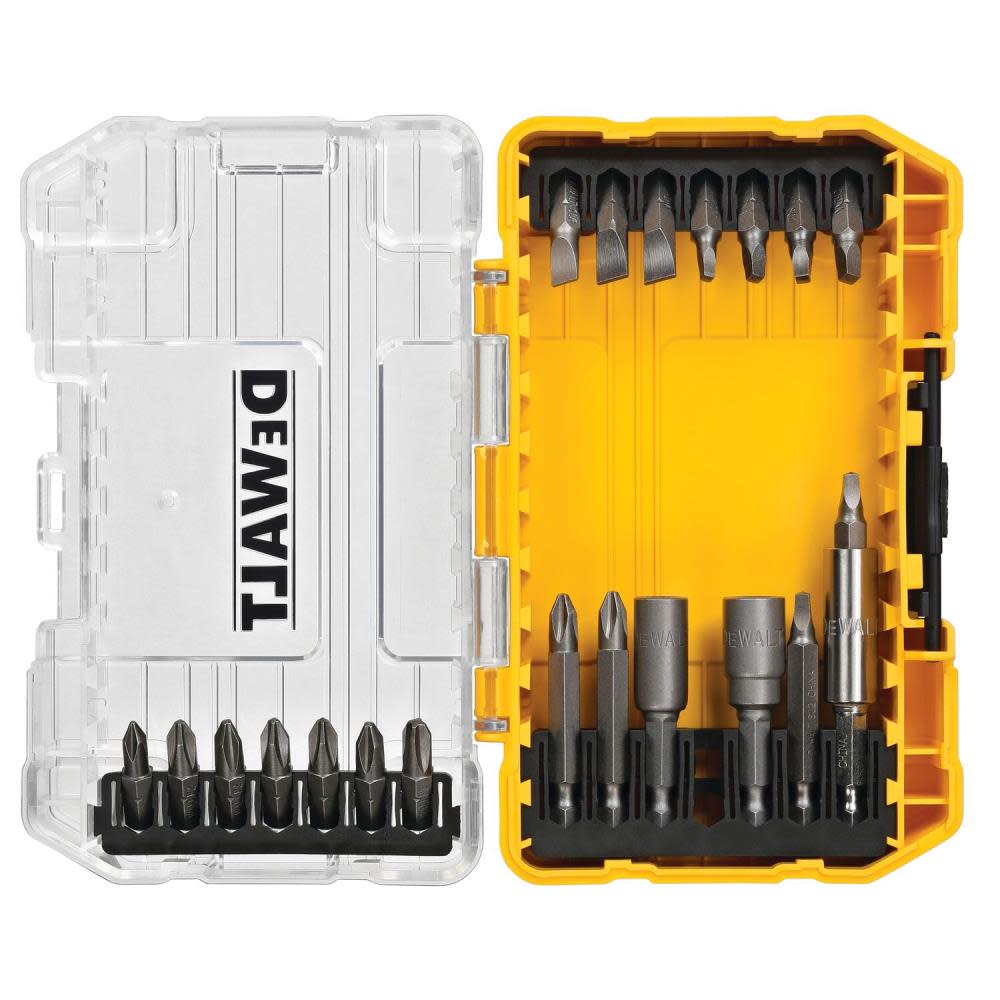 DEWALT 21 Piece Screw Driving Set with Tough Case - Ascmtools