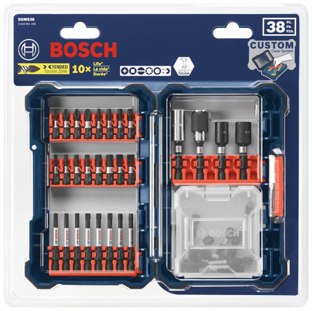 Bosch 38 pc. Impact Tough Screwdriving Custom Case System Set - Ascmtools