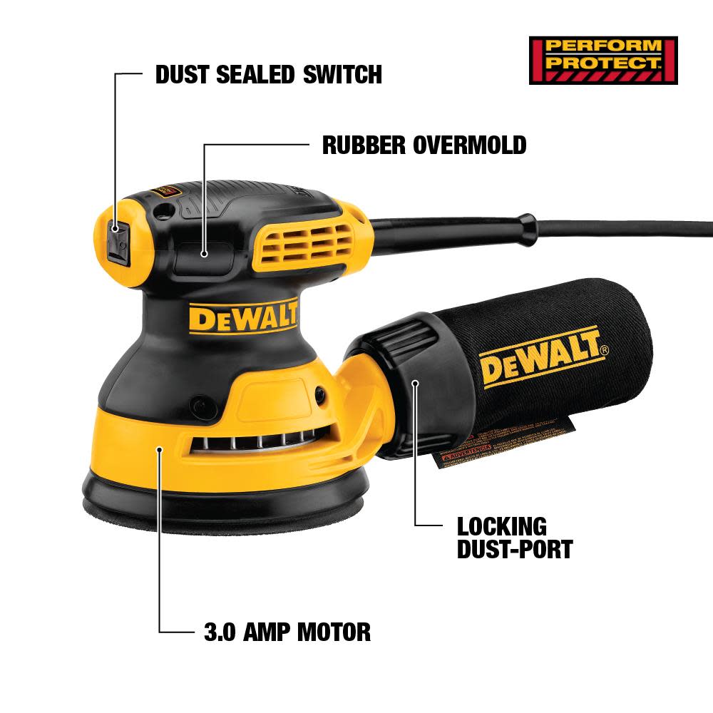 DEWALT Random Orbit Sander 5″ Hook and Loop - Ascmtools