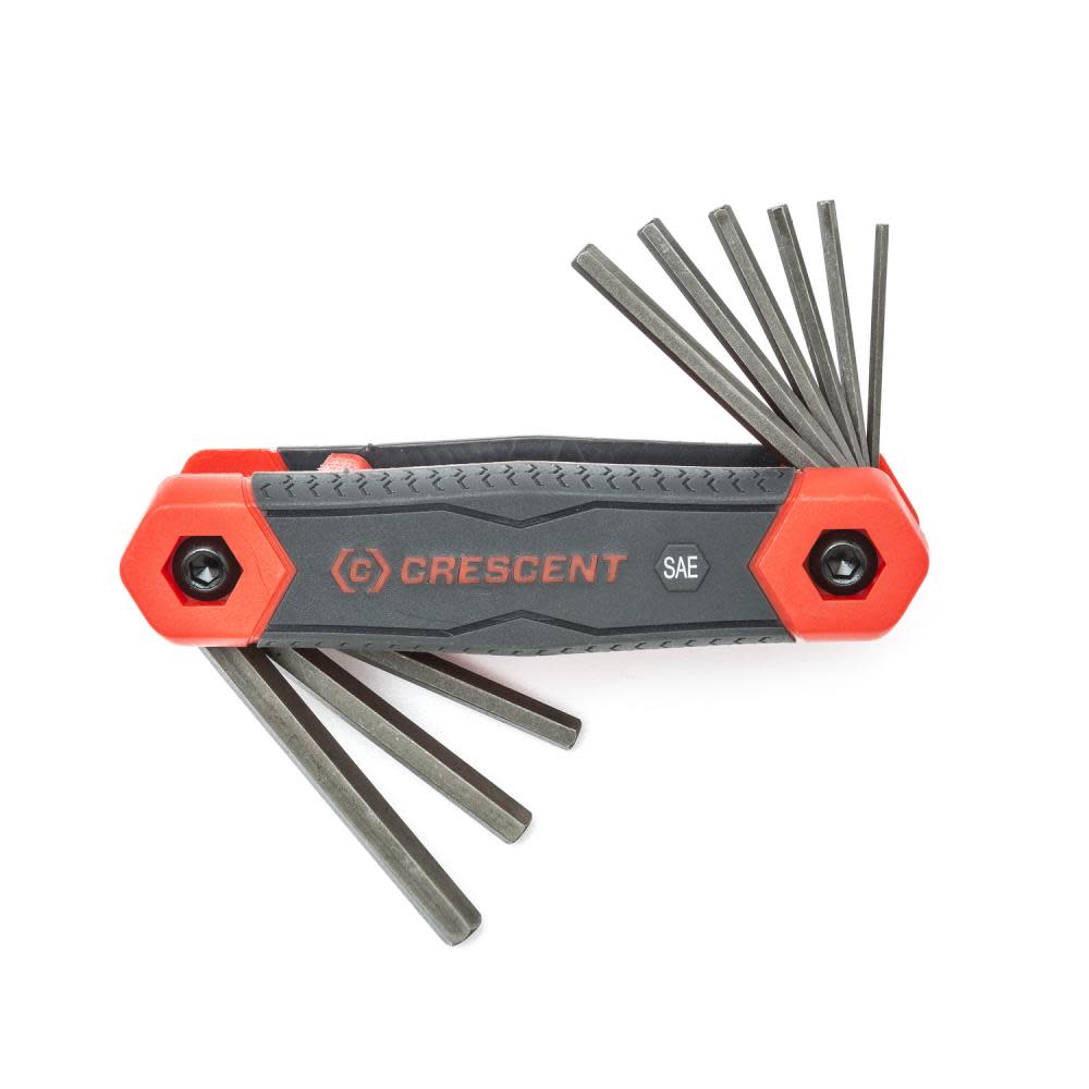 Crescent Hex Key Set 9 Pc. Folding SAE - Ascmtools